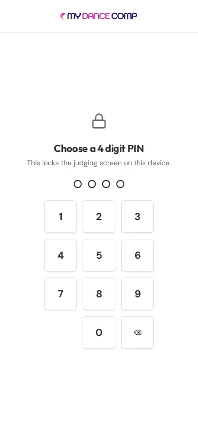 Secure MyDanceComp mobile judge app